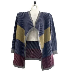 CAbi Eliza chunky striped blanket sweater